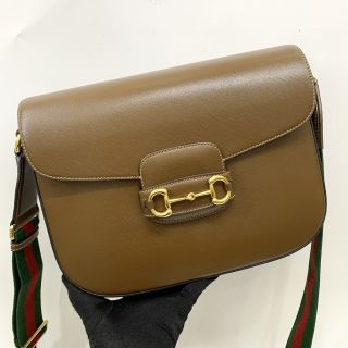 Horsebit Brown Leather Shoulder Bag