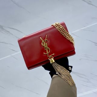 326076 RED TASSEL SATCHEL CHAIN SHOULDER