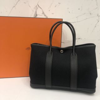 Hermes Garden Party 30, Noir Canvas