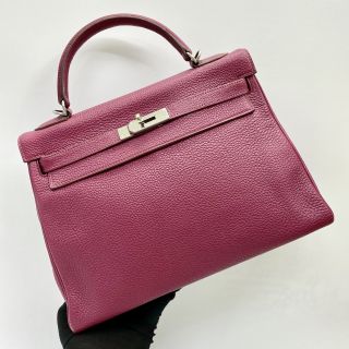 Hermes Bag Kelly 32 Maroon No Clochette, N Stamp