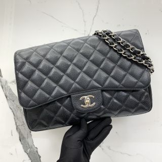 Chanel Jumbo Classic Flap 30 in Caviar Skin