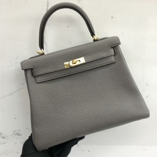 Hermes Grey Kelly To Go 25, Y Stamp