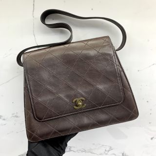 Chanel Bag Lambskin No.5 Brown Vintage Shoulder Bag