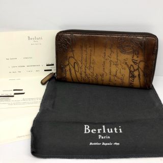 Berluti Calligraphy Long Wallet Round Jip