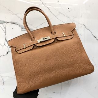 Hermes Bag Birkin 35 Brown , H Square Stamp SHW