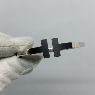 TIFFANY FINE JEWELRY BRACELET SV925/AU750 T WIRE BRACELET