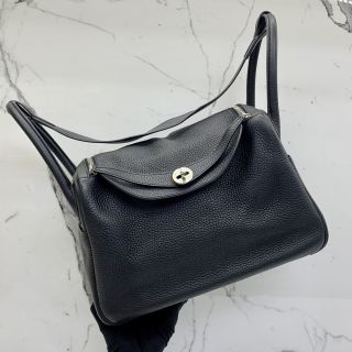 Hermes Bag Black Lindy 30, X Stamp