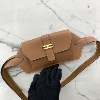 HERMES SLG ELAN POCKET 24 BELT GOLD GHW W STAMP