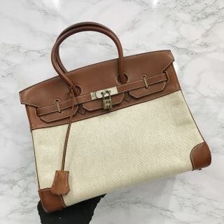 Hermes Bag Birkin 35 Toile, G Stamp