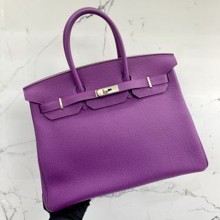 Hermes Birkin 35 Bag in Purple Togo Leather, P Stamp