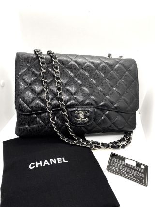 Chanel Bag No.13 Jumbo Single Flap in Caviar Skin