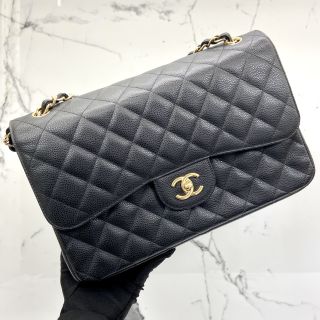 Chanel Bag Caviar Skin Matelassé 30 No.17 Jumbo W Flap