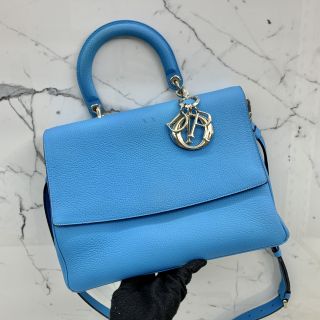 BE DIOR FLAP BAG 2WAY LIGHT BLUE