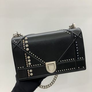 LEATHER STUDS CHAIN BALCK SHW