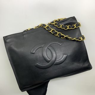 LAMBSKIN VINTAGE COCO CHAIN TOTE NO.3 NO CARD