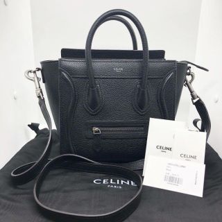 CELINE NANO SHOPPER 189243DRU BLACK 2WAY BAG