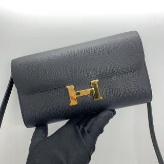 HERMES SLG CONSTANCE TO GO EPSOM B STAMP NOIR