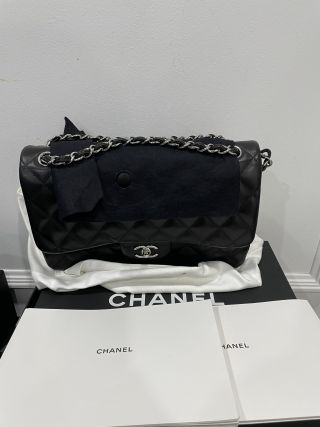 Chanel No.19 Jumbo Classic Matelassé Flap