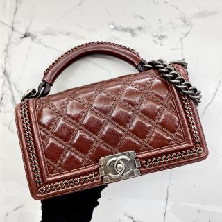 Chanel No.23 Medium Red Boy in Calfskin