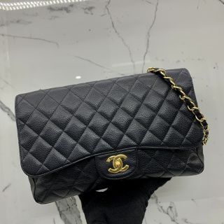 CAVIAR SKIN JUMBO 30CM SINGLE FLAP NO CARD NO.12