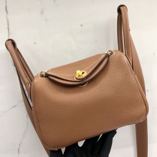 Hermes Mini Lindy in Gold Clemence,  U Stamp