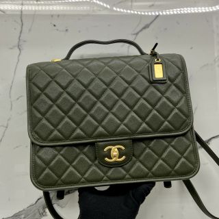 CAVIAR SKIN AS3662 LARGE BACKPACK GREEN MICROCHIP