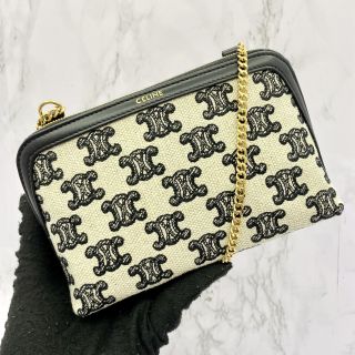 Celine Bag Other Triomphe Clutch WChain Canvas