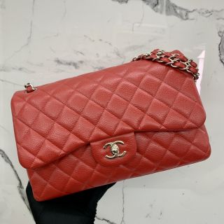 CAVIAR SKIN 30CM JUMBO DOUBLE FLAP NO 19 W/CARD