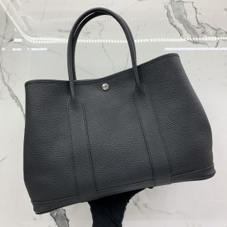 Hermes Garden Party PM 36 in Black Negonda, X Stamp