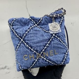 AS3980 CHANEL 22 MINI DENIM RFID MICROCHIPPED