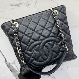 Chanel Bag Caviar Skin PST No.14 Black Chain Tote