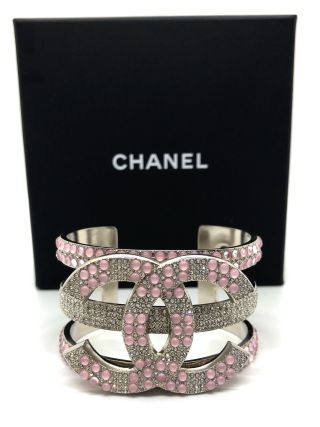 CHANEL RHINE STONE P19 BANGLE BRACELET