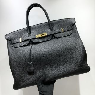 Hermes Bag Black Birkin 40, R Stamp