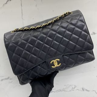 Chanel Bag No.15 Maxi in Caviar Skin Matelassé W Flap