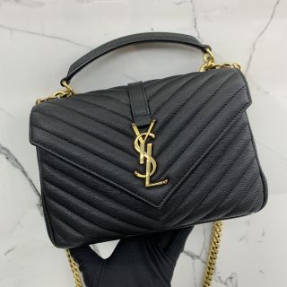 487213 MEDIUM BLACK CHAIN SHOULDER GHW