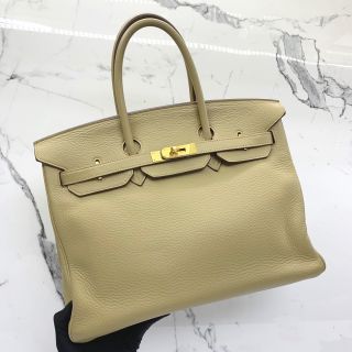 Hermes Bag Birkin 35 Cadamome No Lock & Clochette, L Stamp