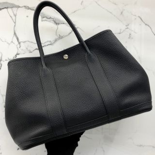 Hermes Bag Black Garden Party 36 PM, A Stamp