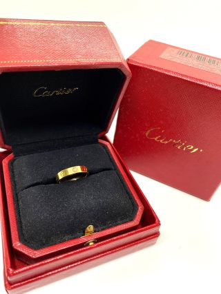 Cartier Mini Love 1P Diamond Ring #51 4.6g