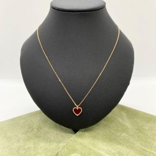 Van Cleef & Arpels Jewelry Necklace ALHAMBRA RED CARNELIAN HEART