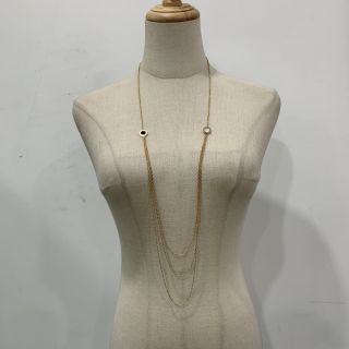 BVLGARI BVLGARI ONYX&MOP LONG SAUTOIR NECKLACE