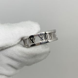 TIFFANY FINE JEWELRY RING ATLAS WG750 7.25G