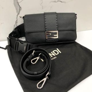 Fendi Black Selleria Baguette Convertible Belt Bag