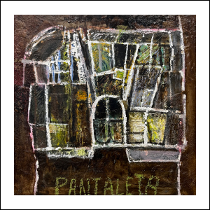 Art work by Alberto Mijangos, Pantaleta, Chónes Series, painting, 36 x 36 in (91.5 x 91.5 cm)