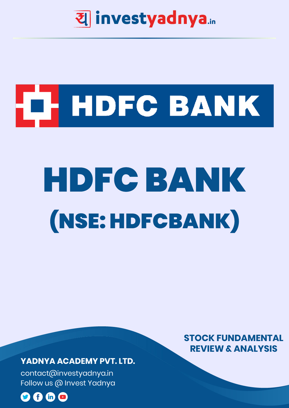 This e-book contains in-depth fundamental analysis of HDFC Bank Ltd considering both Financial and Equity Research Parameters. It reviews the company, industry, competitors, shareholding pattern, financials, governance and annual performance. ✔ Detailed Research ✔ Quality Reports