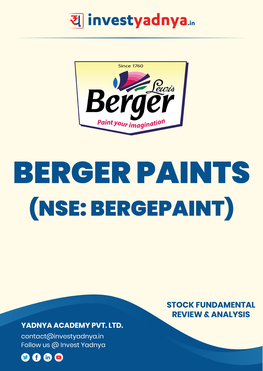 Learn in detail about Berger Paints India Ltd from this eBook from Investyadna. Find information about the fund's return, ratio, allocation etc. ✔Indian Stock Market Analysis ✔ Latest Reviews.