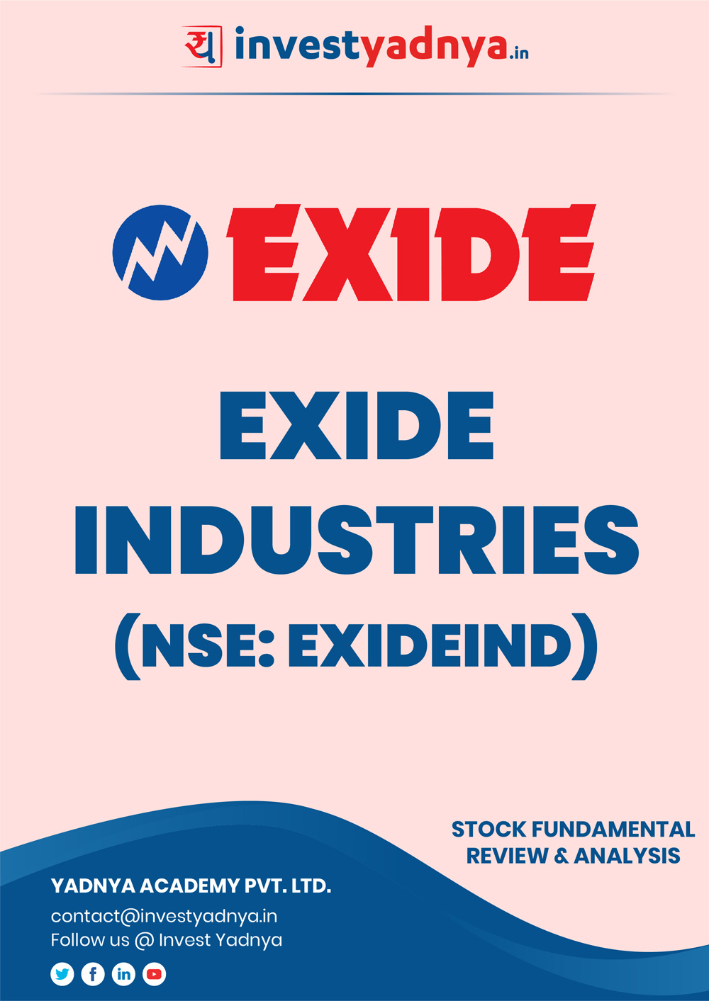 This e-book contains in-depth fundamental analysis of Exide Industries considering both Financial and Equity Research Parameters. It reviews the company, industry competitors, shareholding pattern, financials, and annual performance. ✔ Detailed Research ✔ Quality Reports