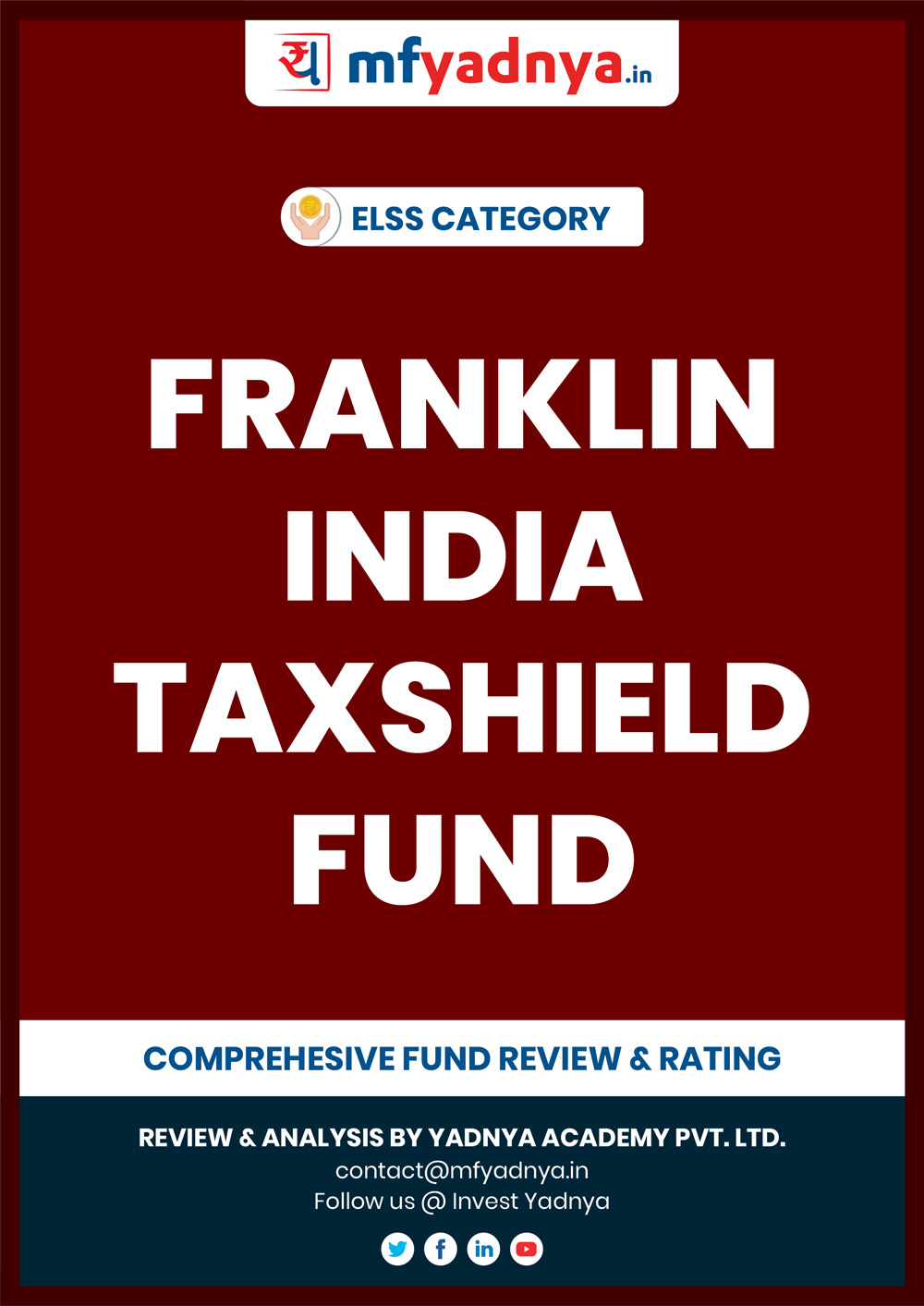 This e-book offers a comprehensive mutual fund review of Franklin India Taxshield fund of ELSS category. It reviews the fund's return, ratio, allocation etc. ✔ Detailed Mutual Fund Analysis ✔ Latest Research Reports