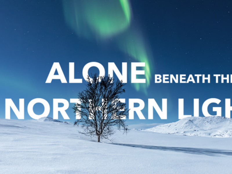 Alone beneath the Northern Lights