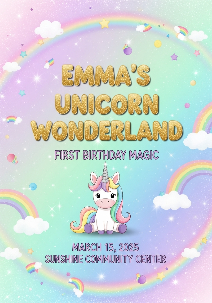Emma's Magical First Birthday Wonderland