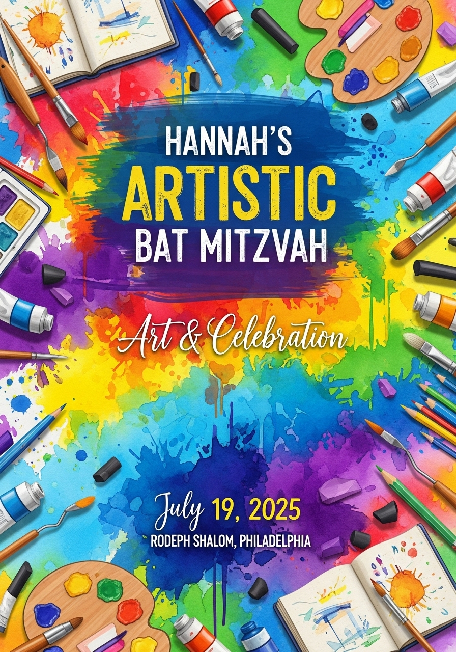 Hannah's Artistic Bat Mitzvah Celebration